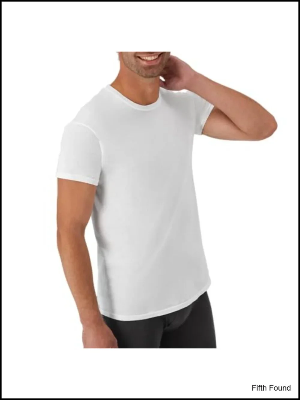 Hanes Mens Cotton Undershirts 6 Pack Crew Neck Stay-Tucked Short Sleeve